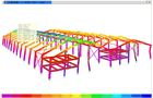 estudos de projectos estruturais do lugar 3D com forma/tamanho componentes exatos