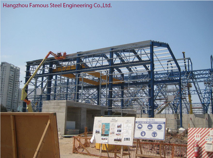 Aço industrial de PEB - ereção fácil das construções quadro para o armazenamento de mineração
