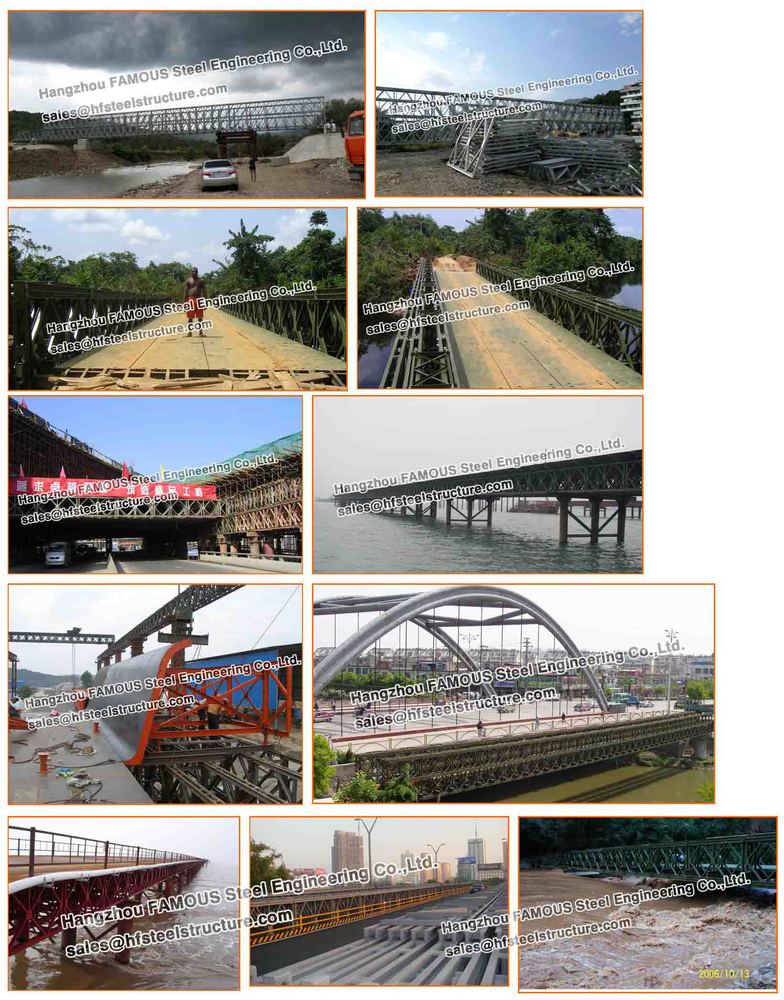 Pontes pré-fabricadas compactas para o uso veicular/pedestre/estrada